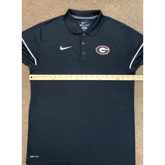 Nike Georgia Bulldogs Shirt Mens M Dri-Fit Performance UGA Short Sleeve Polo - Picture 4 of 7
